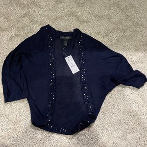 Navy shoulder sweater